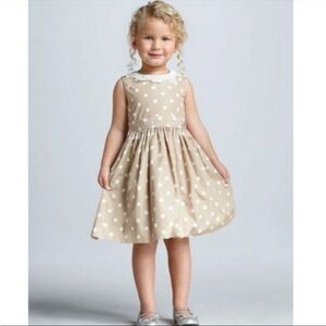 Jason Wu x Target x Neiman Marcus Taupe and White Polka Dot Dress size 2T